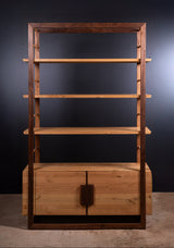 estanteria diseño castano y nogal