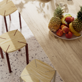 Taburete Apilable Granate Viga by Nico Cook