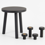 Taburete/Mesita Baja Artesanal Dama Black by Jaque