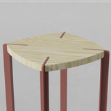 Taburete Apilable Granate Viga by Nico Cook