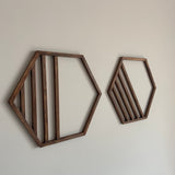 Pareja de Hexágonos Geométricos by SB Wood Studio