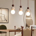 Lámpara colgante de travertino — comedor