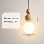 Lámpara colgante de travertino — medidas natural