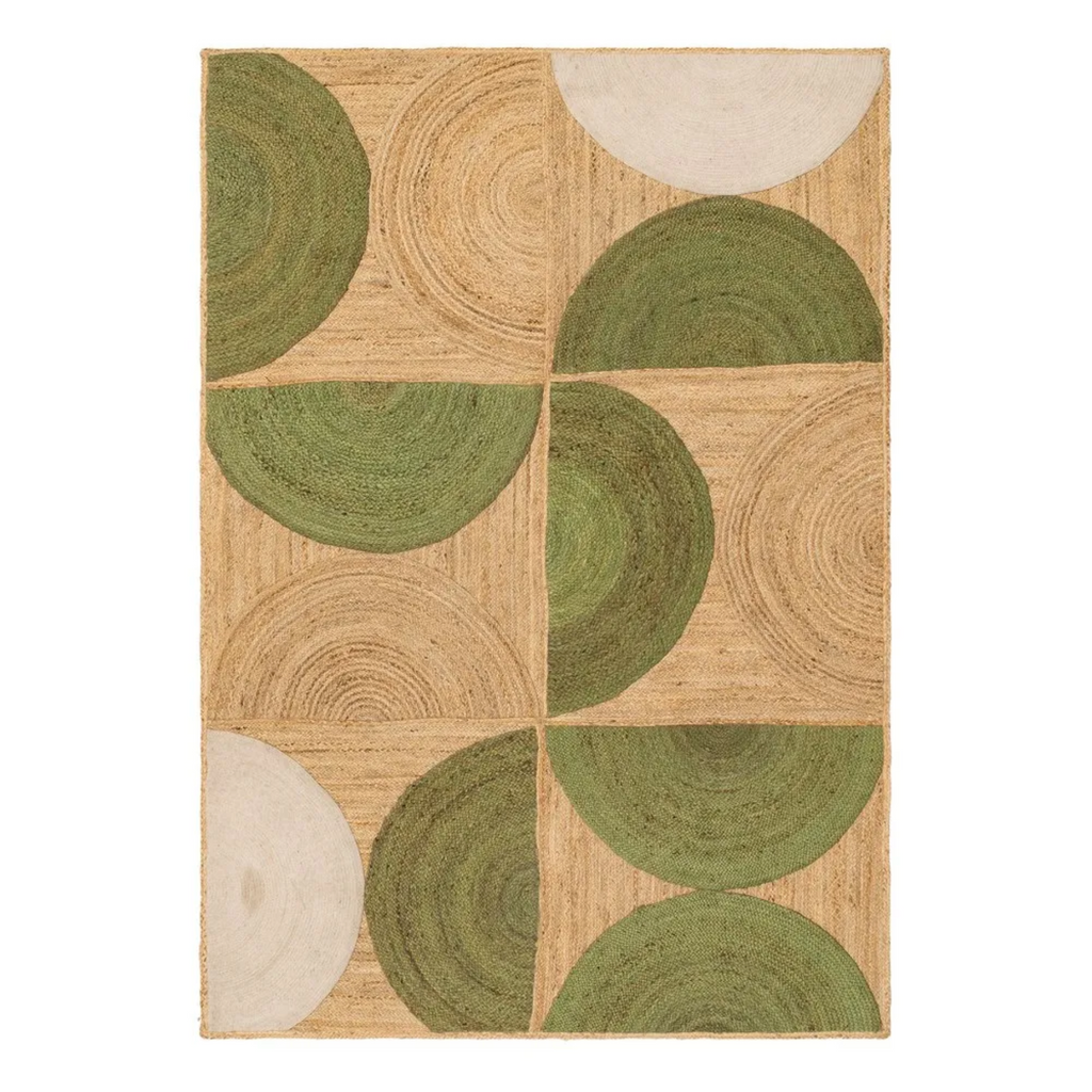 Alfombra ALCOY de yute verde