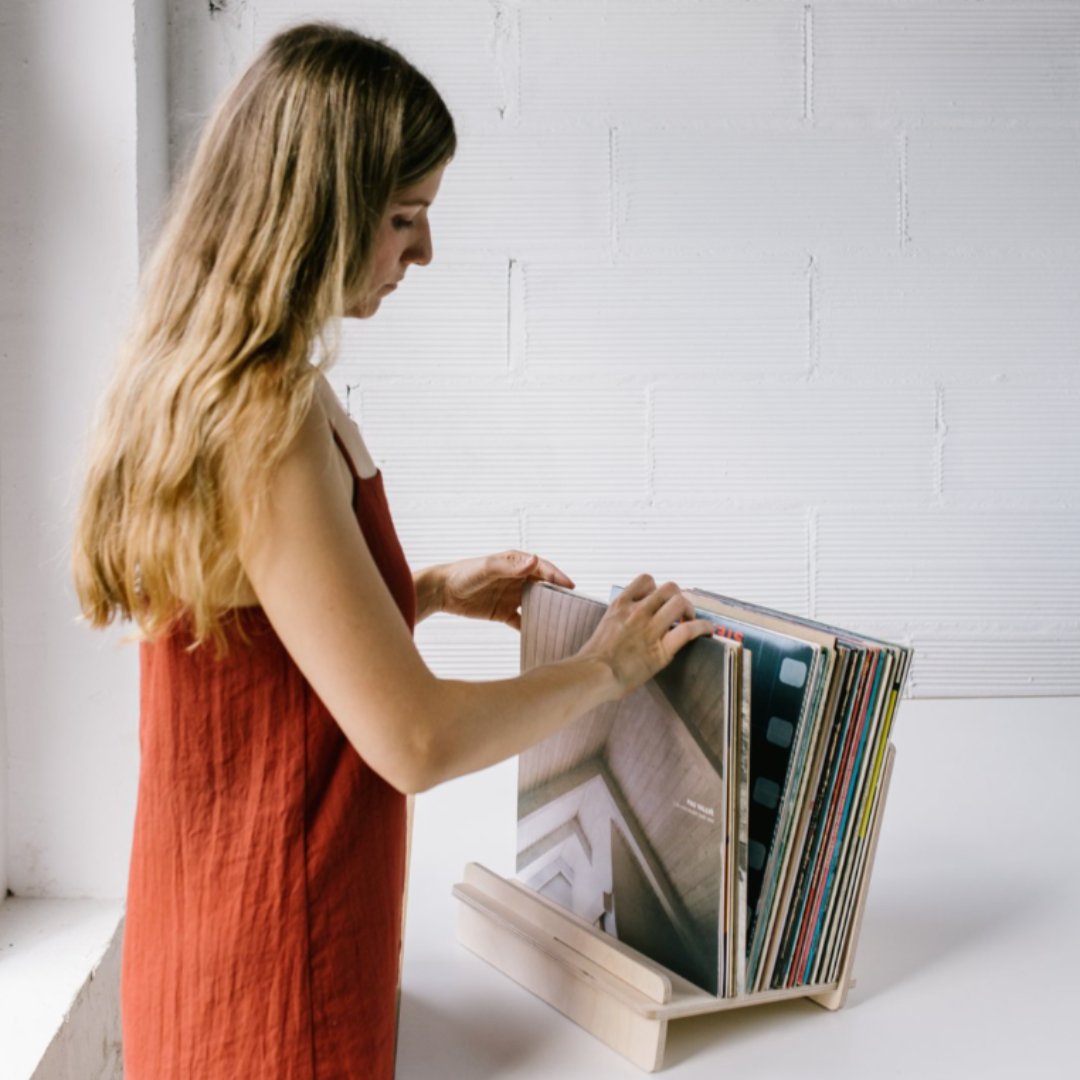 LA GATZARA Vinyl Record Bookshelf and Stand