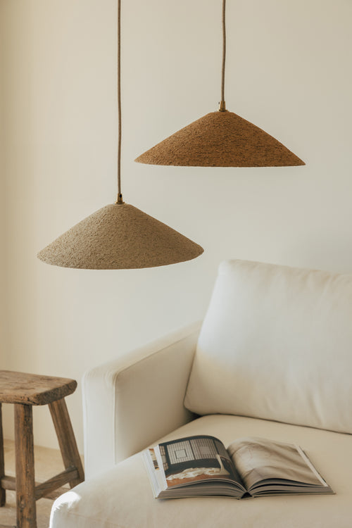 Lámpara Colgante de Cerámica Negra Es Vedrà