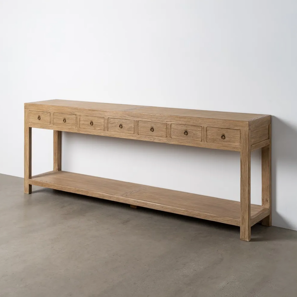 consola artesanal madera