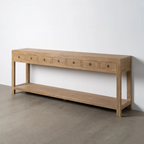 consola artesanal madera