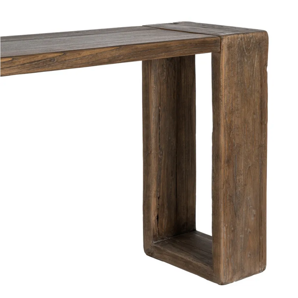 consola madera renevecida recuperada