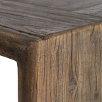 detalle consola madera envececida