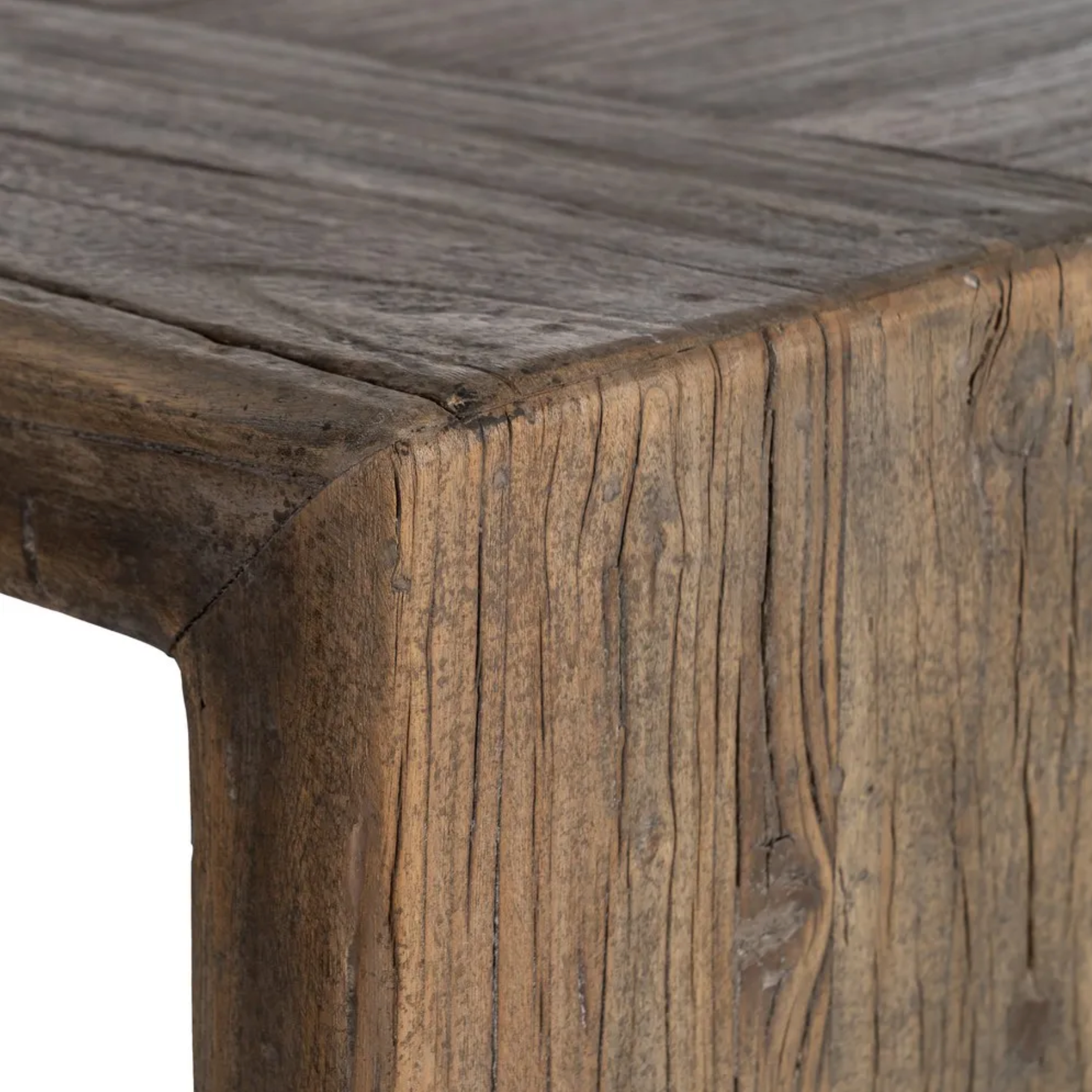 detalle consola madera envececida