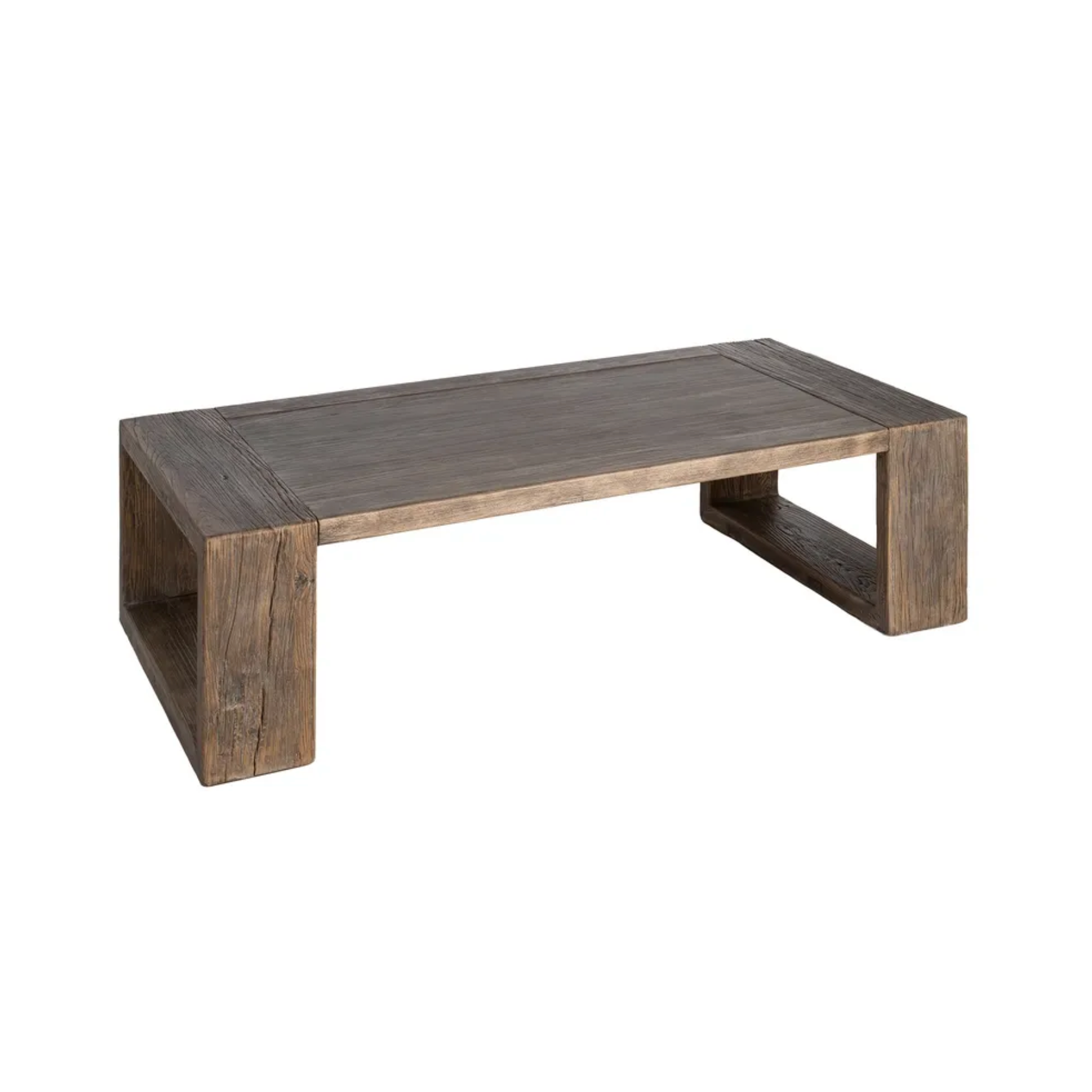 mesa de centro madera envejecida