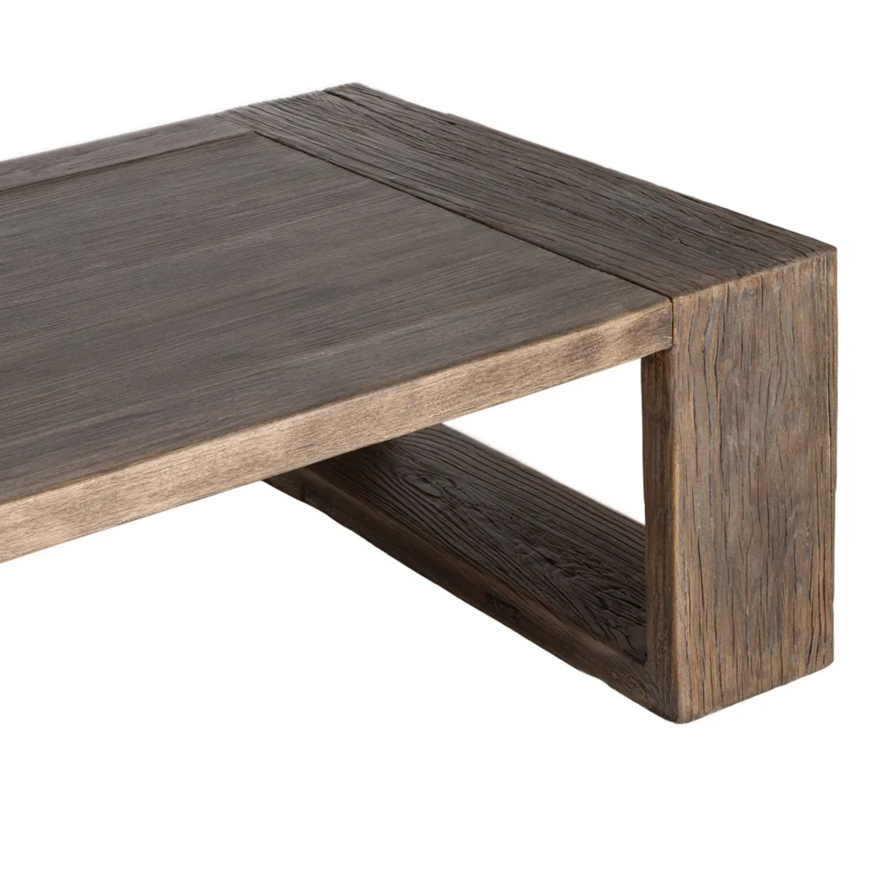 mesa de centro madera envejecida