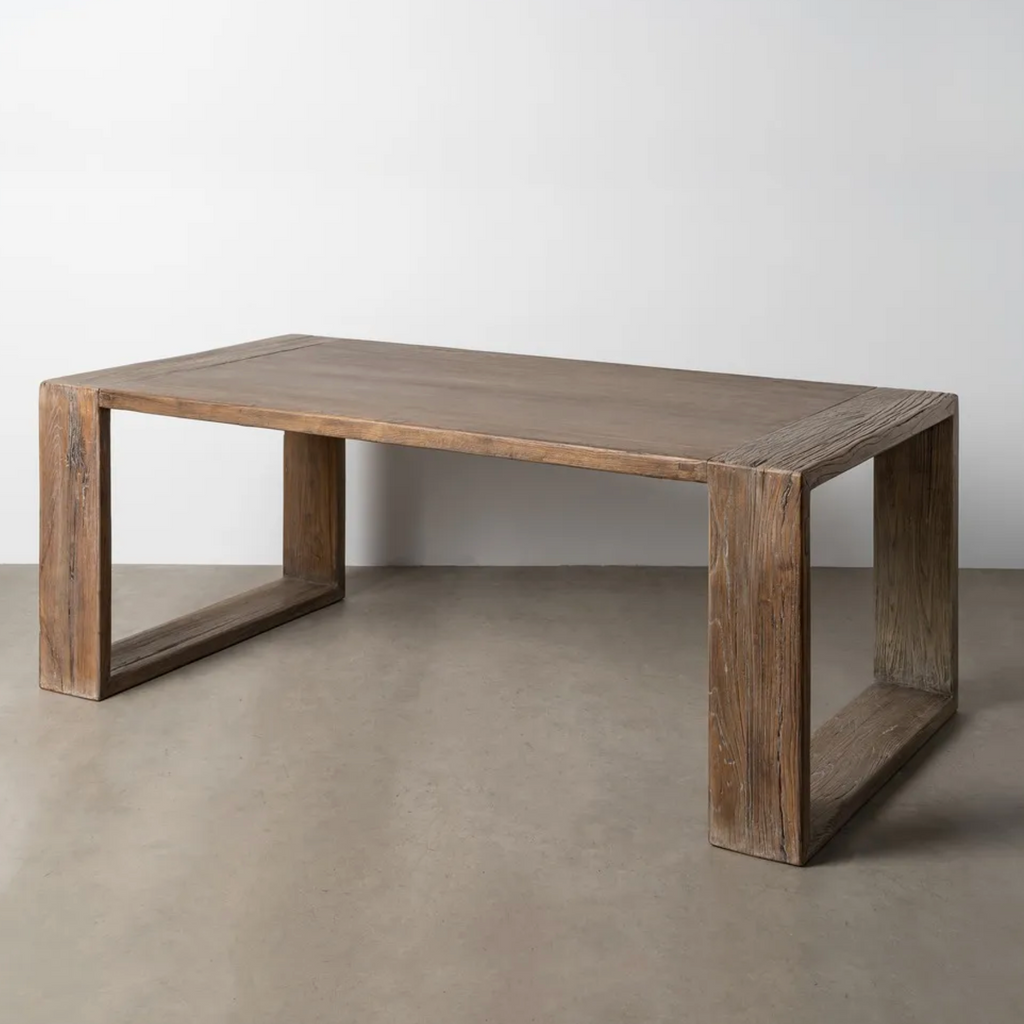 mesa de comedor madera envececida