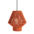 lampara de techo fibras naturales terracota