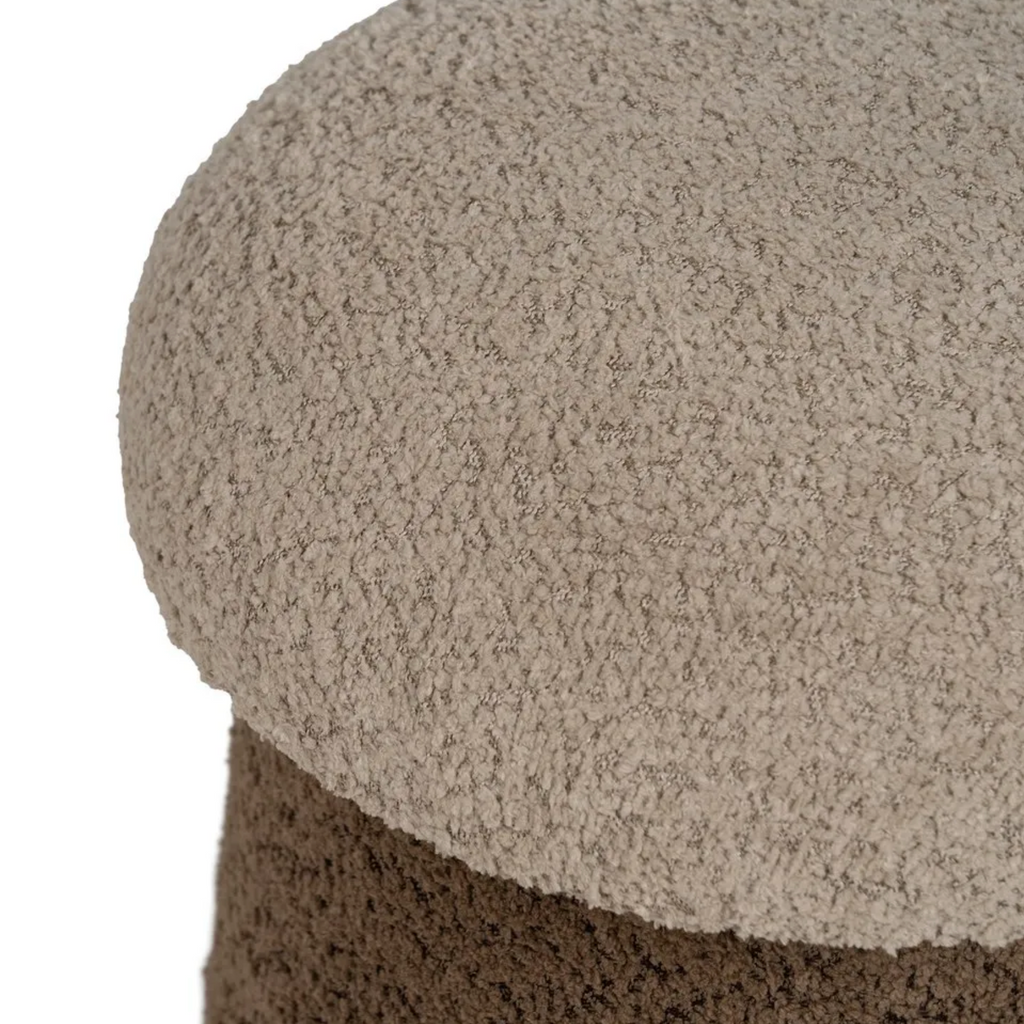 Puff Mushy de tejido bouclé | Asiento orgánico