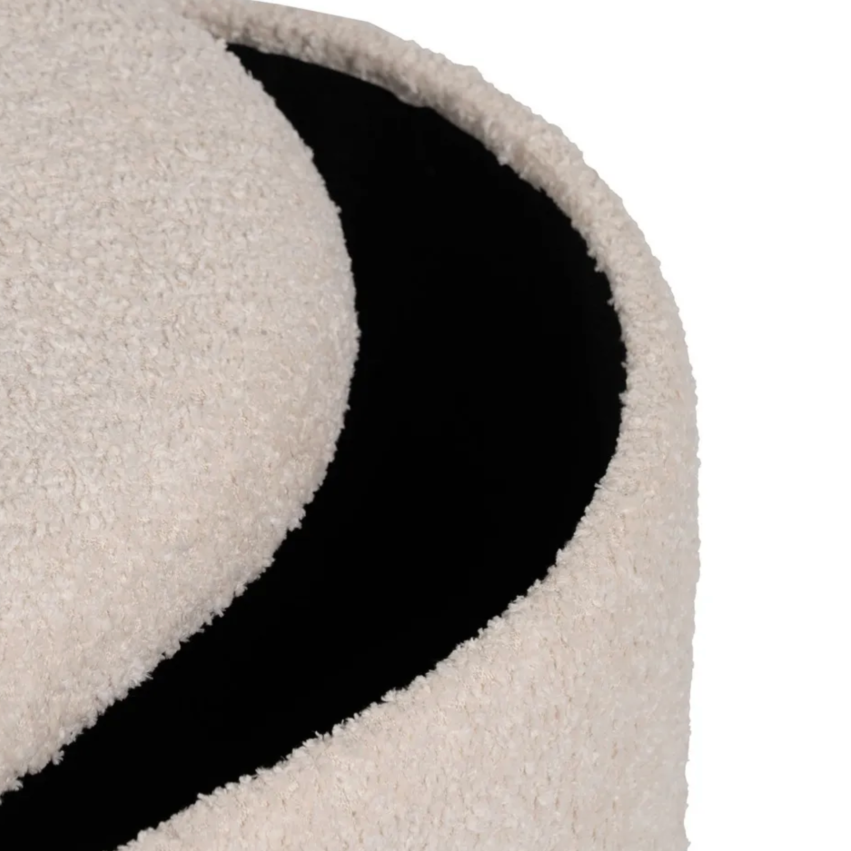 Set Nido Bouclé | Puff con almacenaje de diseño orgánico