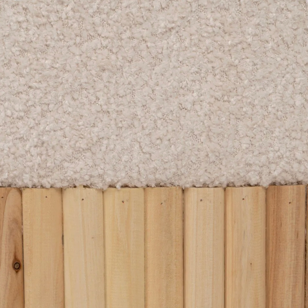 Set Nido Bouclé | Puff con almacenaje de diseño orgánico