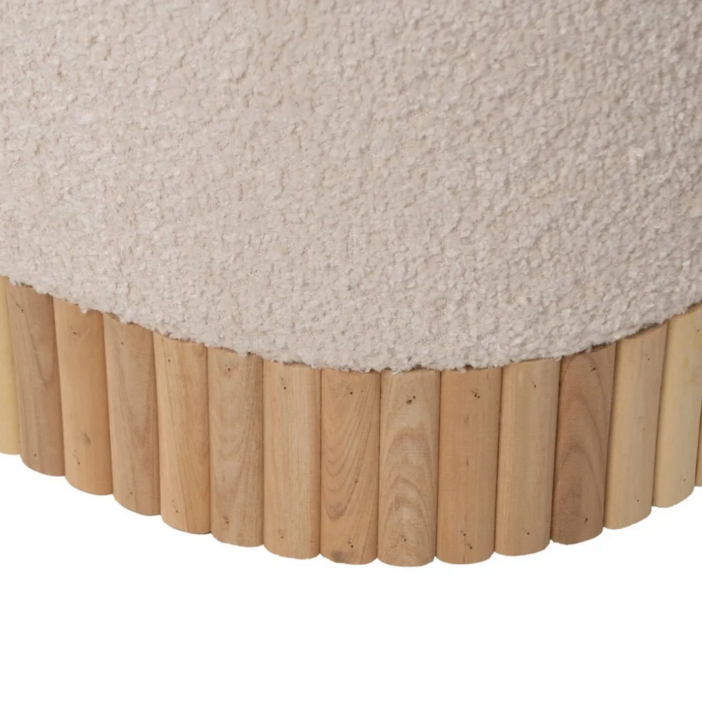 Set Nido Bouclé | Puff con almacenaje de diseño orgánico