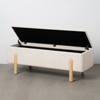 baul tapizado madera
