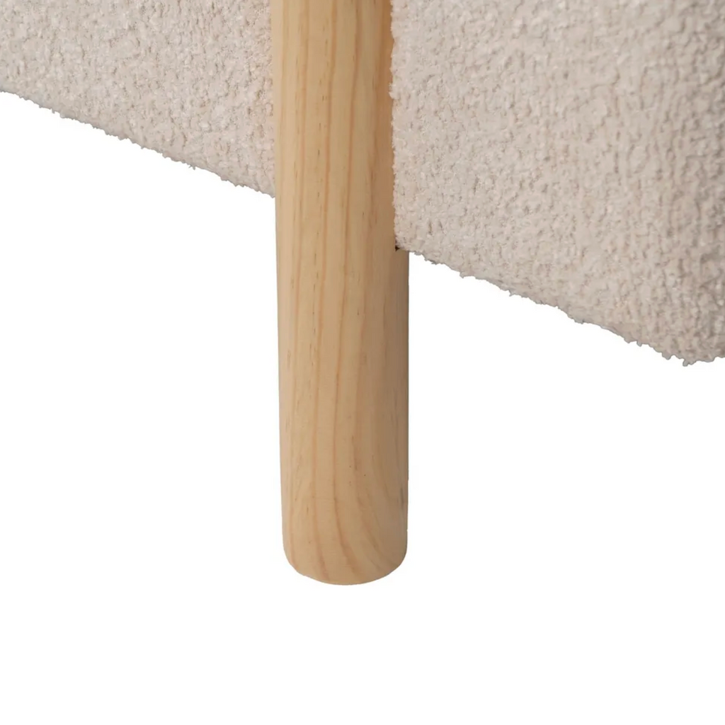Baúl Nido Bouclé | Banco con almacenaje en madera y tejido
