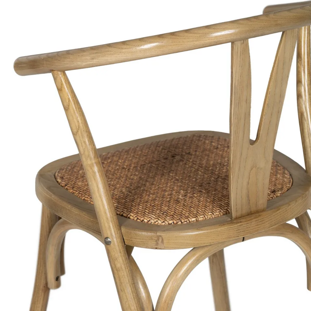 Silla CALA tipo bistró | Silla de madera maciza de olmo
