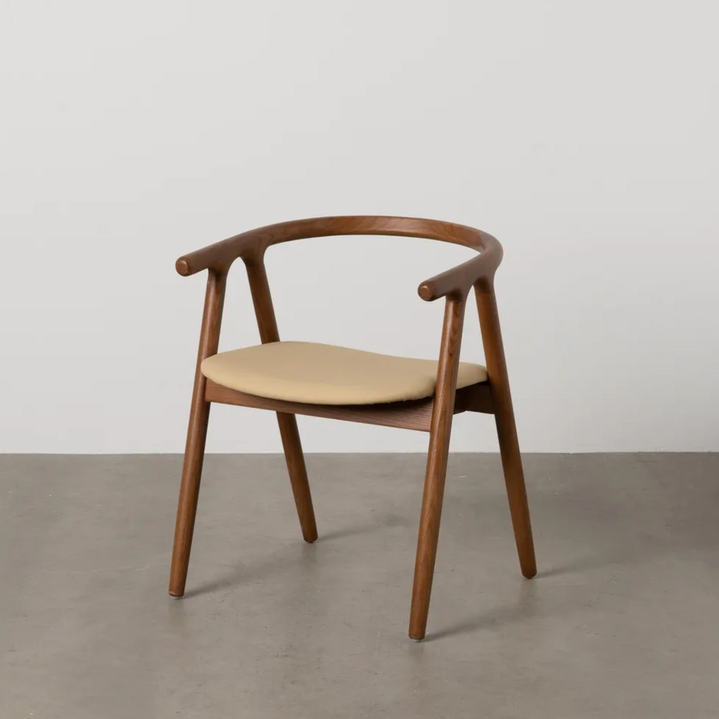 Silla AYLA Mid-Century | Silla de madera maciza de olmo