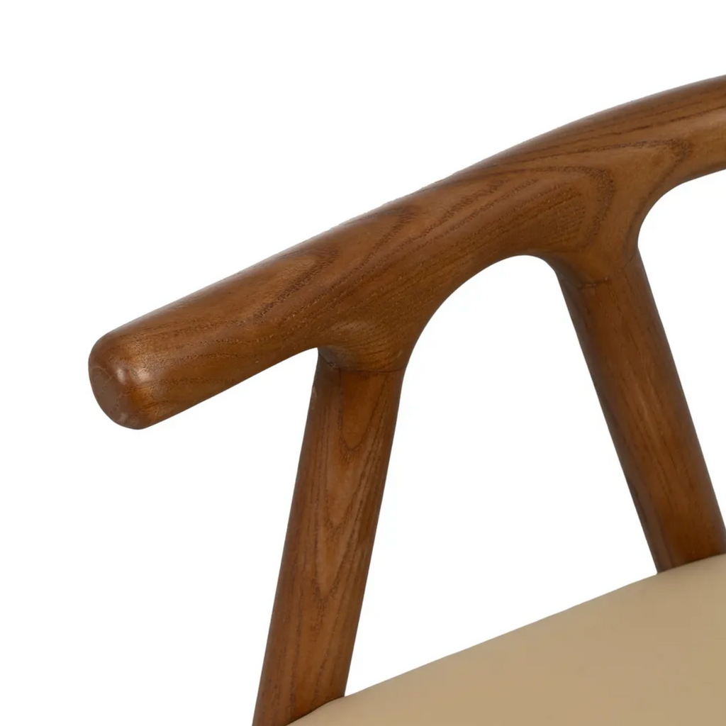 Silla AYLA Mid-Century | Silla de madera maciza de olmo