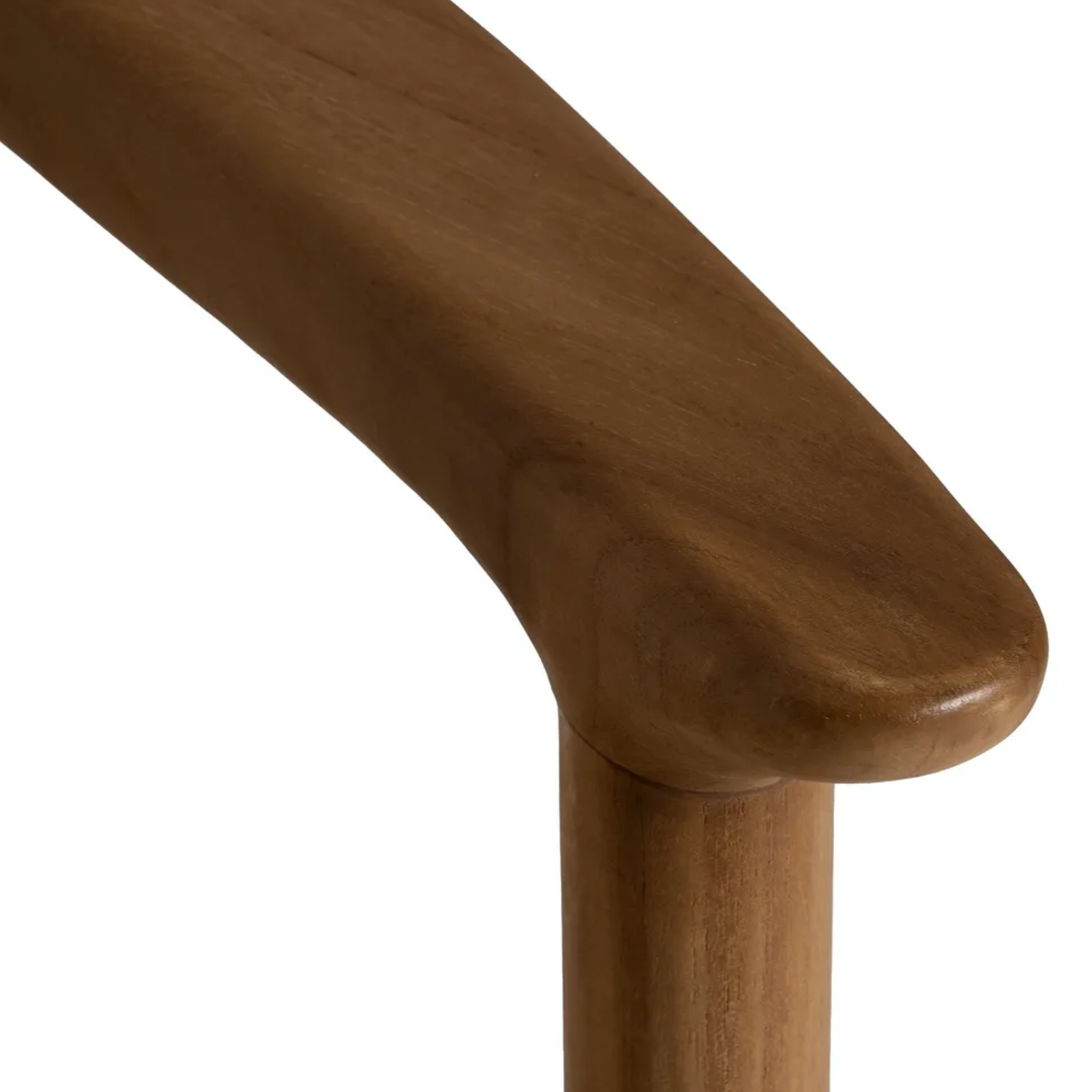 Silla NURA Mid-Century | Silla de madera maciza de teka y fibra natural