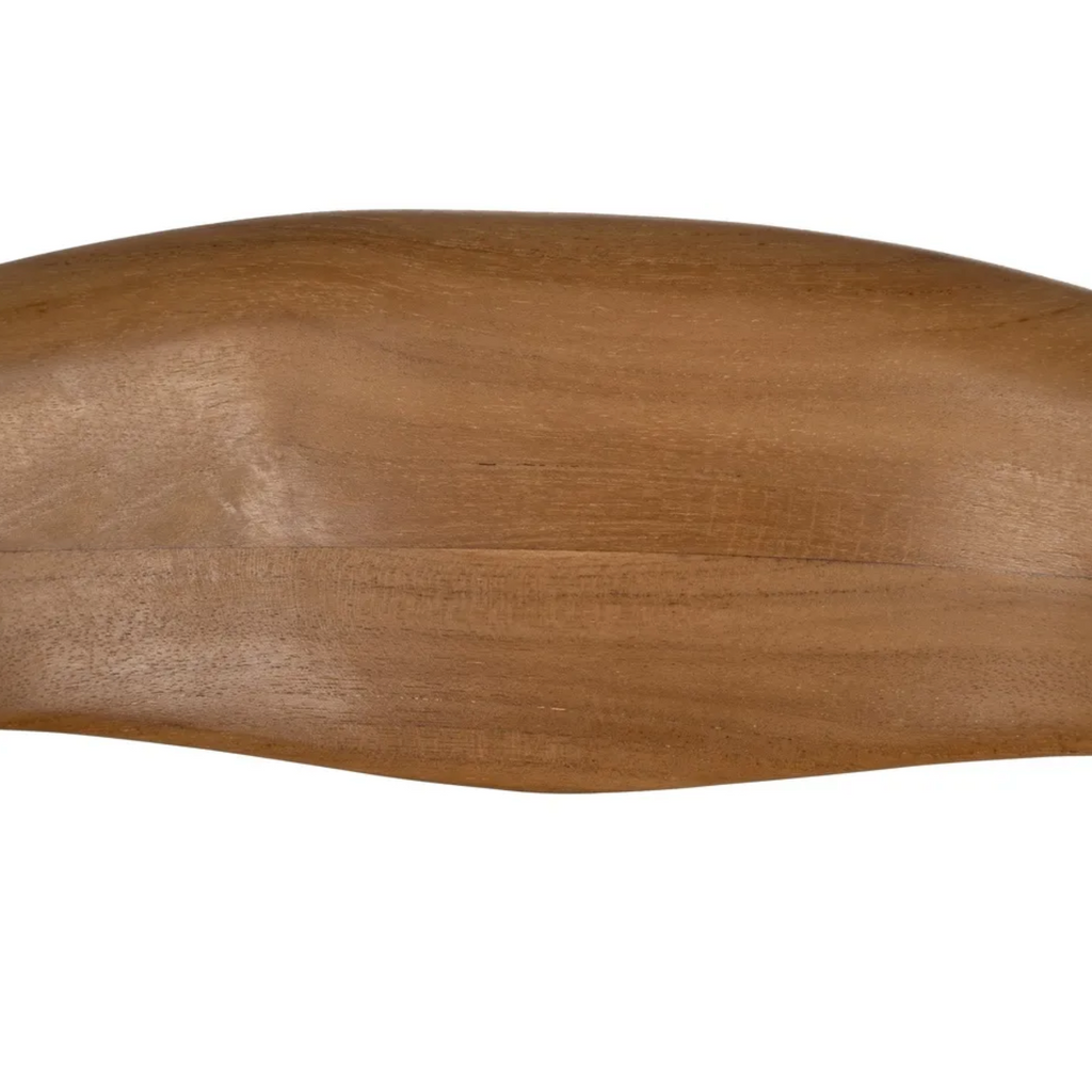 Silla NURA Mid-Century | Silla de madera maciza de teka y fibra natural
