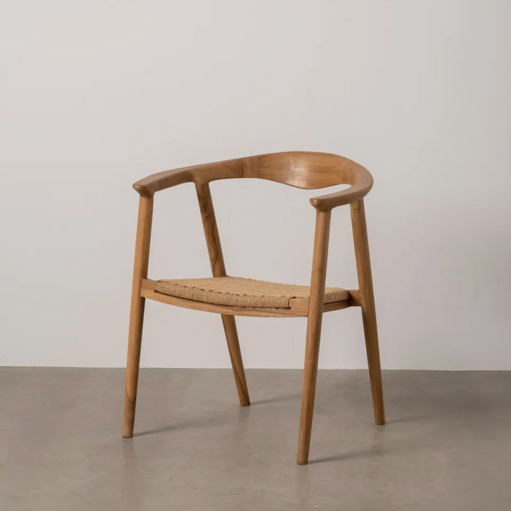 SILLA MADERA Y FIBRA MID CENTURY