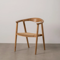 SILLA MADERA Y FIBRA MID CENTURY