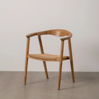 SILLA MADERA Y FIBRA MID CENTURY
