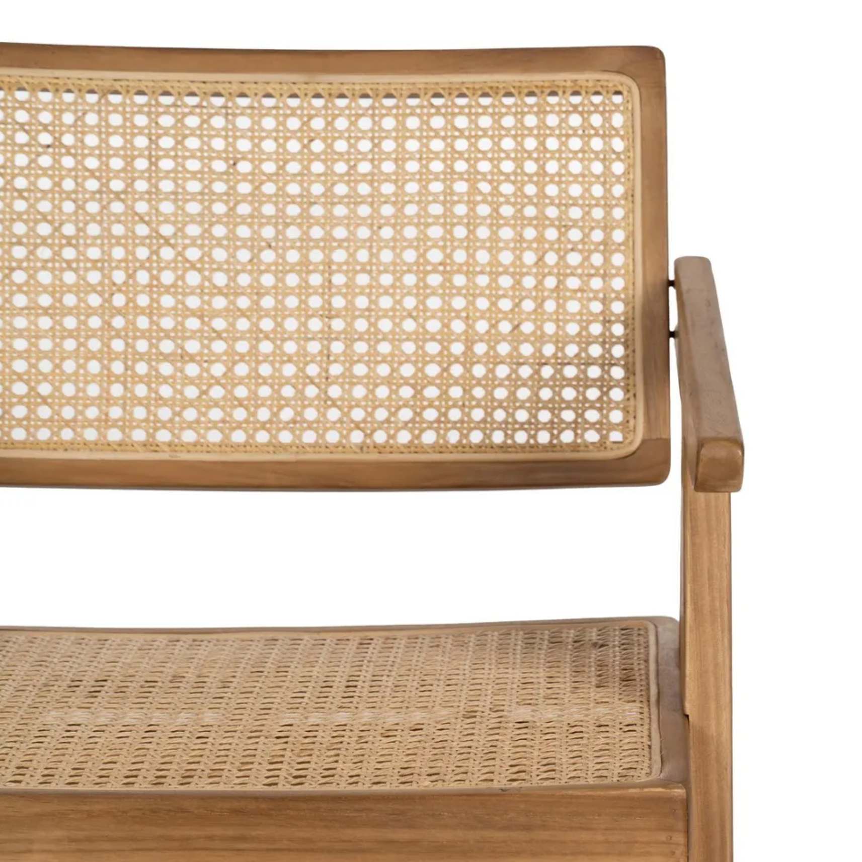 Silla SORA | Silla de madera de teka y ratán natural