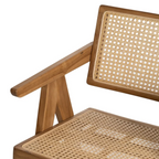 Silla SORA | Silla de madera de teka y ratán natural