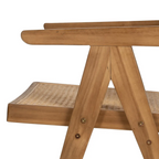 Silla SORA | Silla de madera de teka y ratán natural