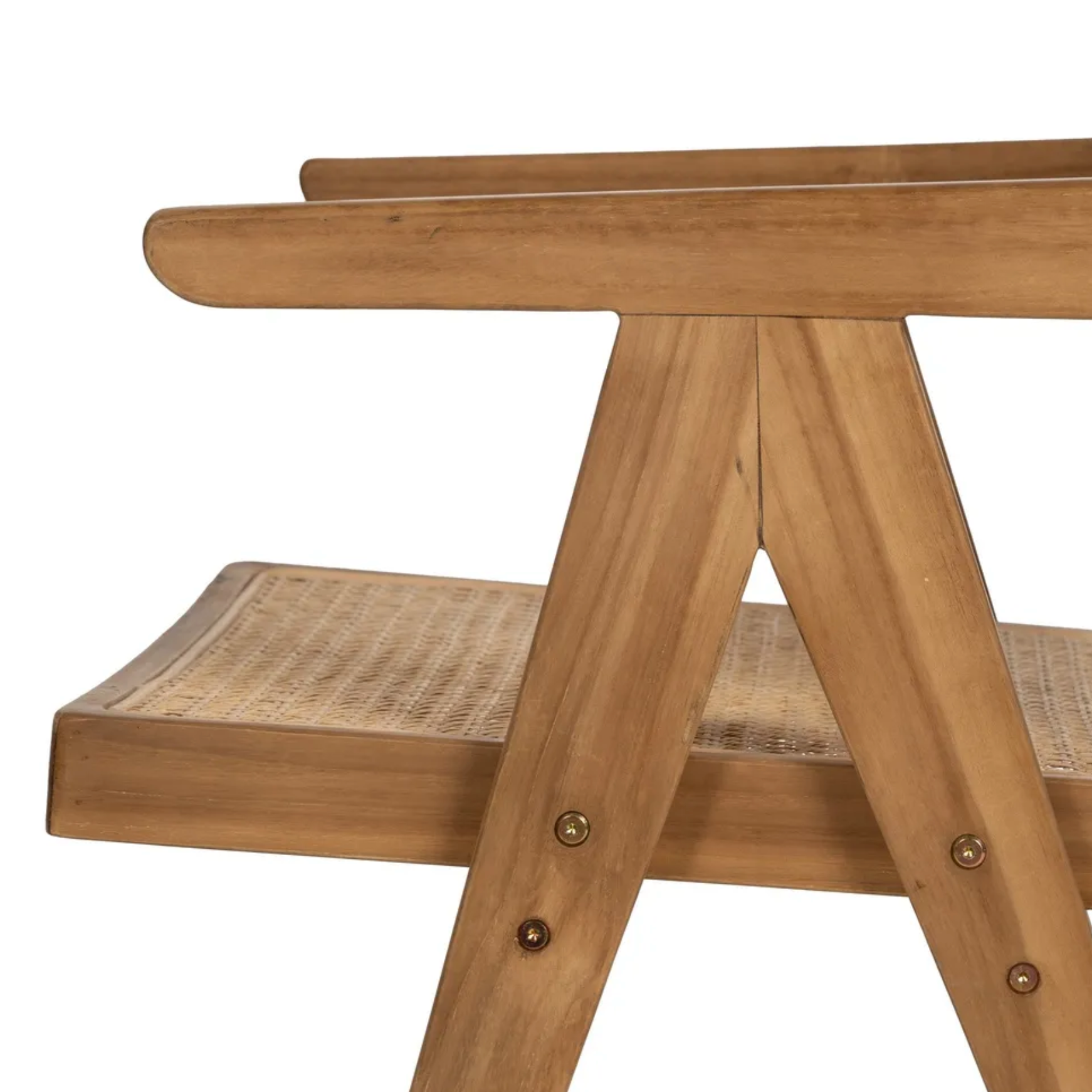 Silla SORA | Silla de madera de teka y ratán natural