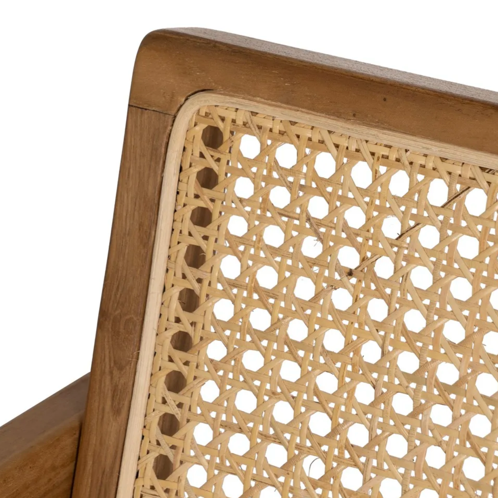 Silla SORA | Silla de madera de teka y ratán natural