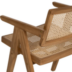 Silla SORA | Silla de madera de teka y ratán natural