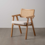 silla madera y ratan