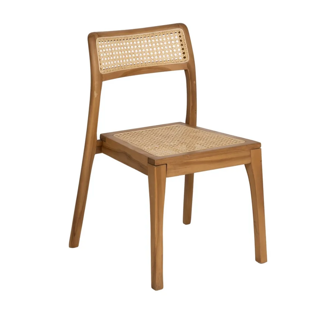 Silla SORA CLASSIC | Silla de madera de teka y ratán natural
