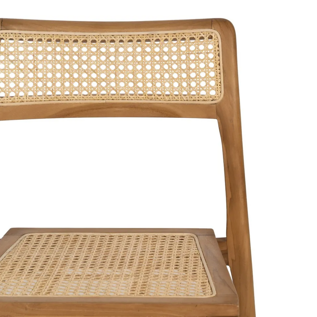 Silla SORA CLASSIC | Silla de madera de teka y ratán natural