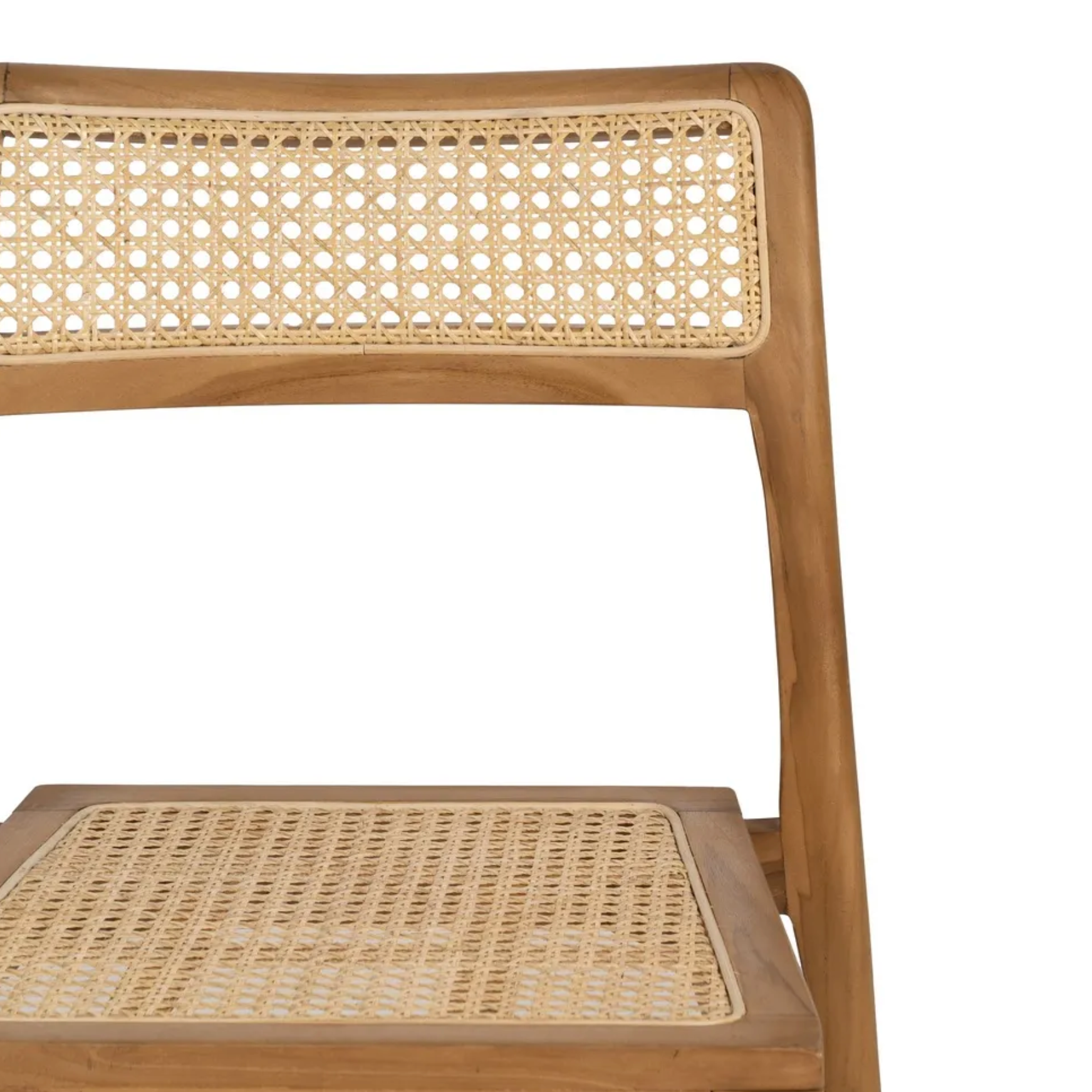 Silla SORA CLASSIC | Silla de madera de teka y ratán natural