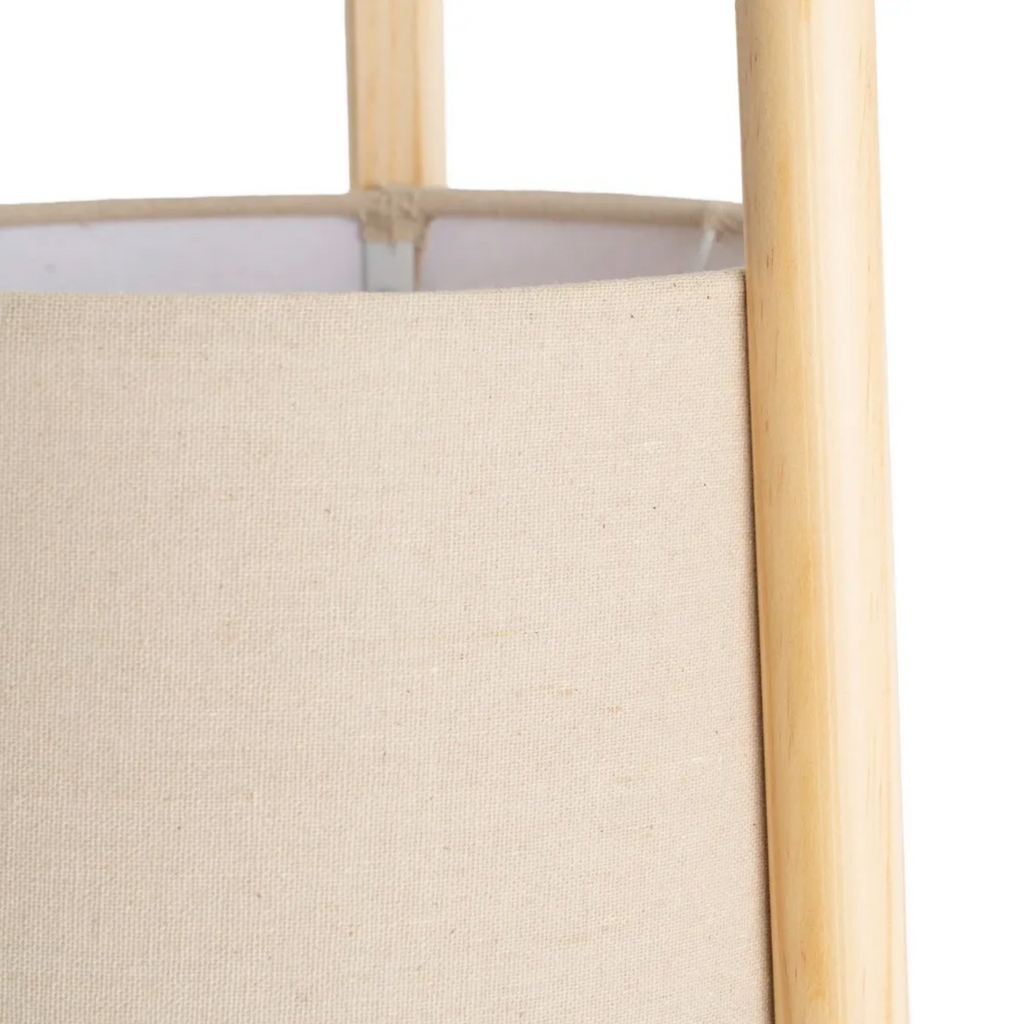 Lámpara Cova de tejido y madera
