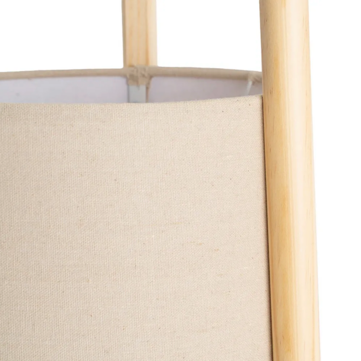 Lámpara Cova de tejido y madera