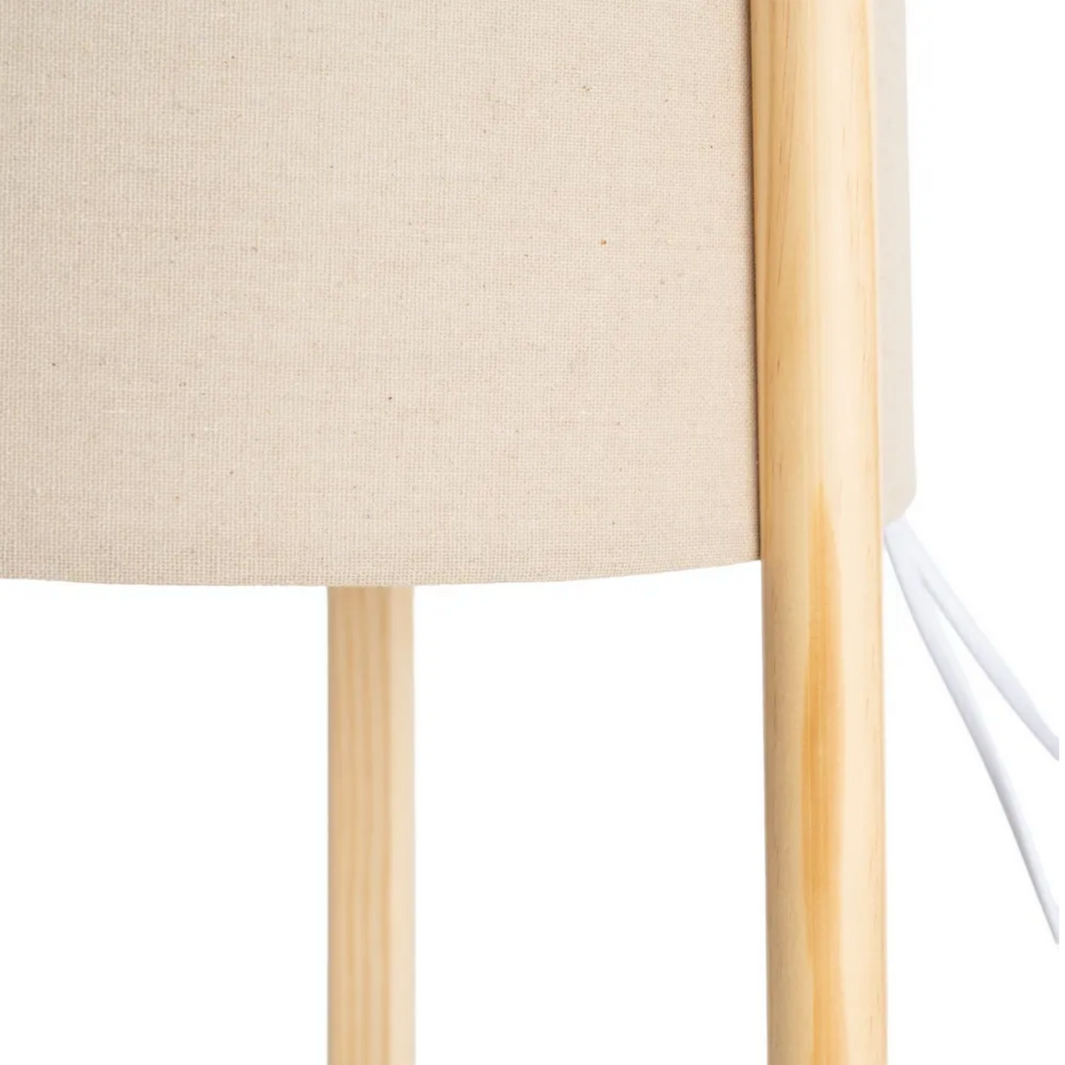 Lámpara Cova de tejido y madera