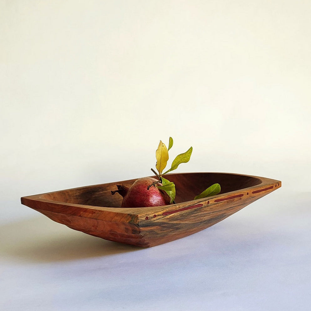 cuenco artesanal tallado madera