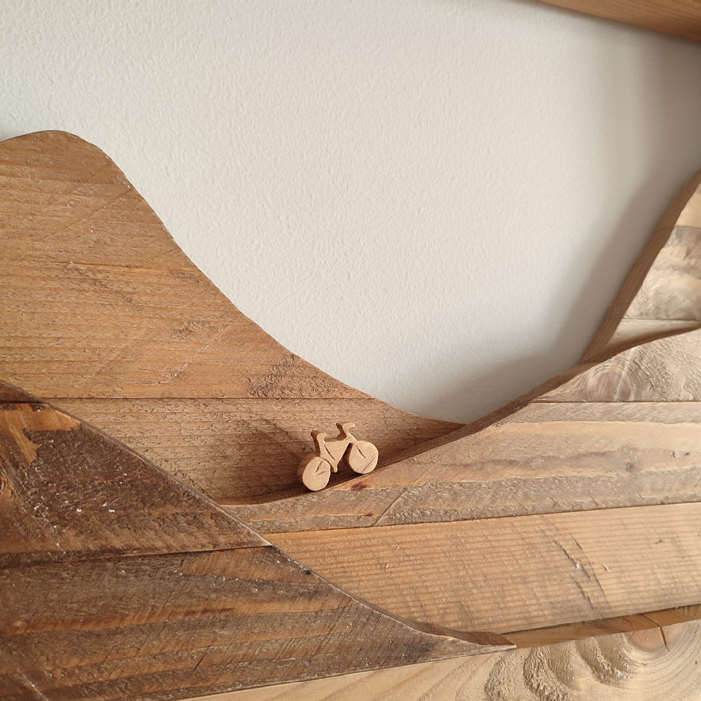 ciclista cuadro madera regalo