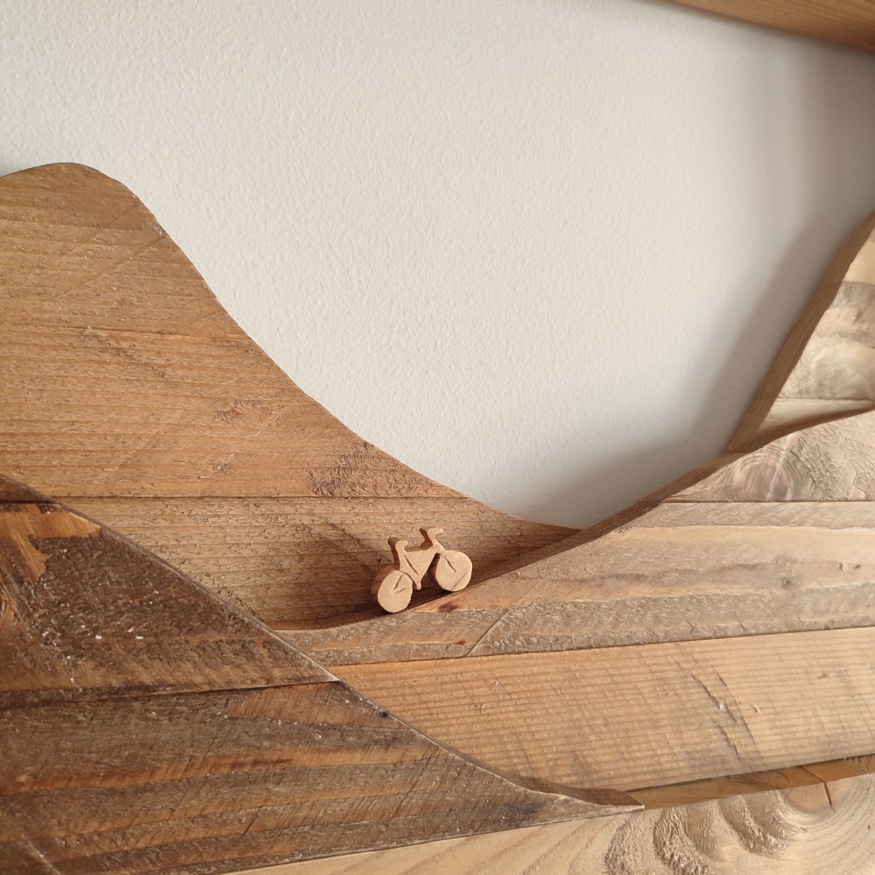 ciclista cuadro madera regalo