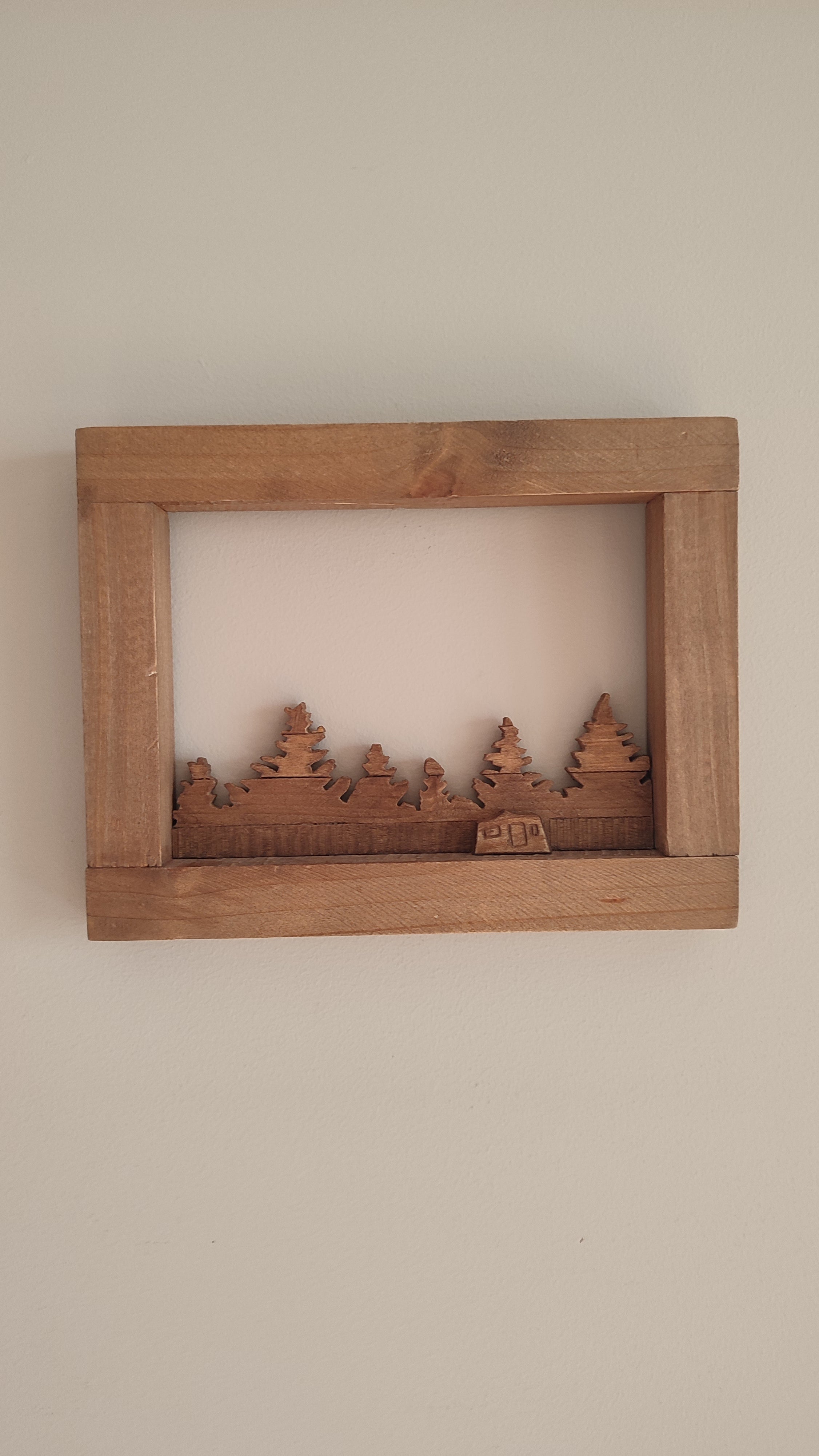 Acampada en el bosque - Decoración madera artesanal